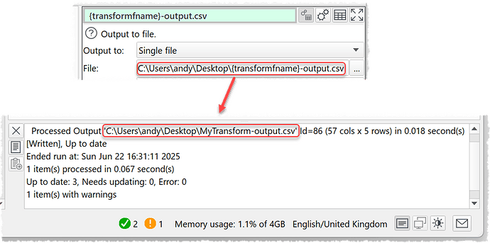 filenamevars-in-log